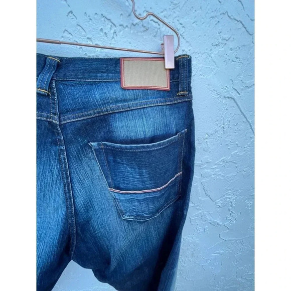 Care Label Italian Mens Buttons Fly Straight Leg Boyloose Jeans Denim 34 - Picture 10 of 16